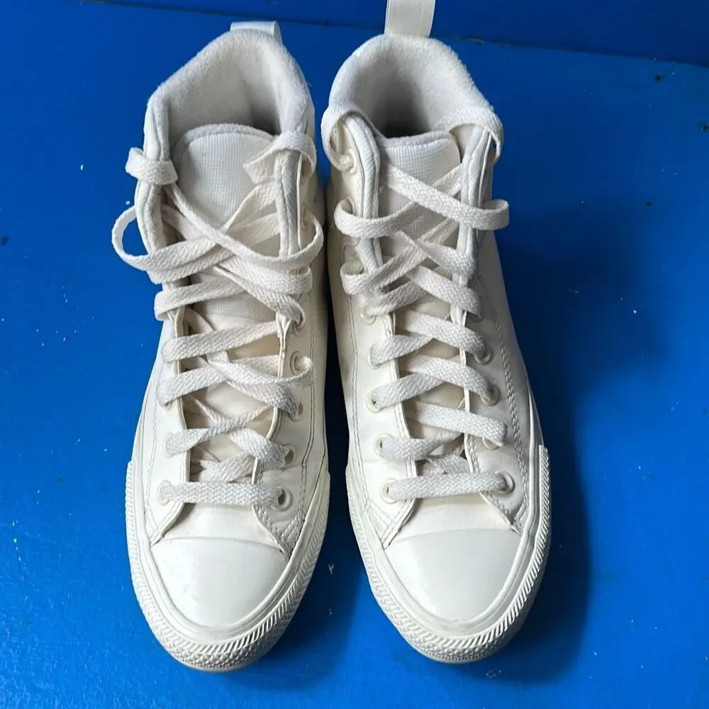 Converse Chuck Taylor All Star White Fleece Lined Sneaker men Sz:6.5 US women 8. - Picture 3 of 6